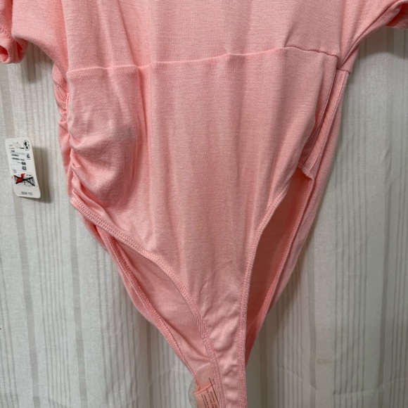 NWT💎 FREE PEOPLE Intimately Homebody Boatneck Bodysuit in Pink Salt - Picture 7 of 10
